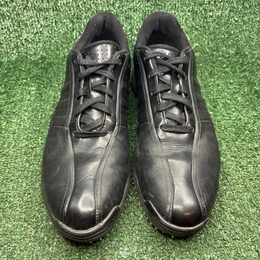 Adidas Greenstar Torsion System Leather Athletic Golf Shoes Black Mens Size‎ 10